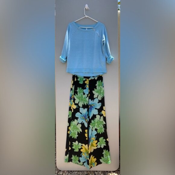 Anthropologie Ella Moss Women's Wide Leg Floral Print Pants - Size S - Picture 10 of 10